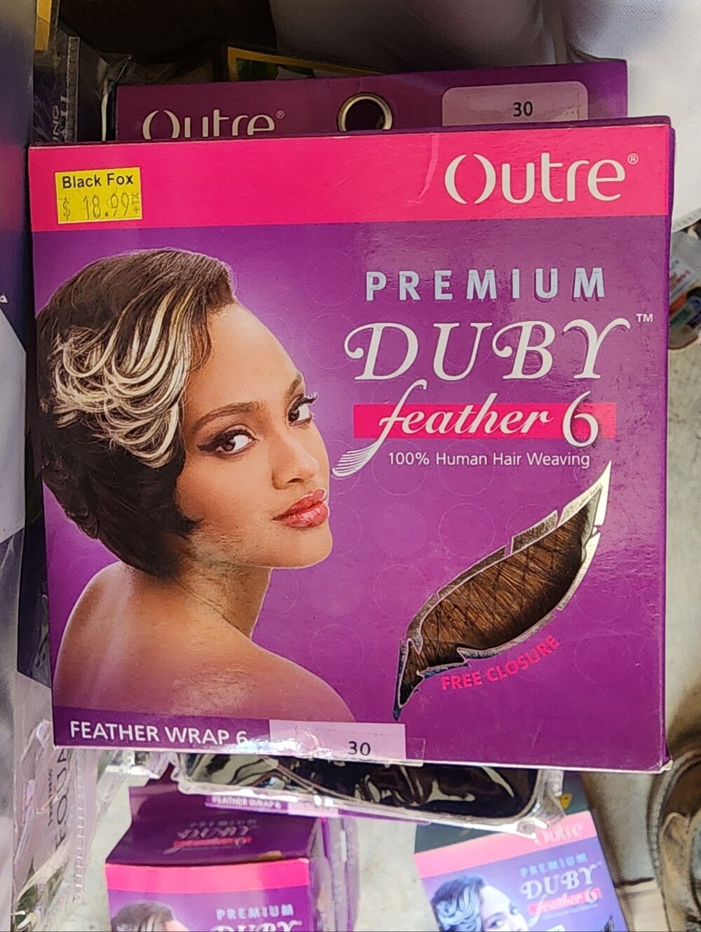 Premium Duby Feather 6 Human Hair Weave  3 Packages